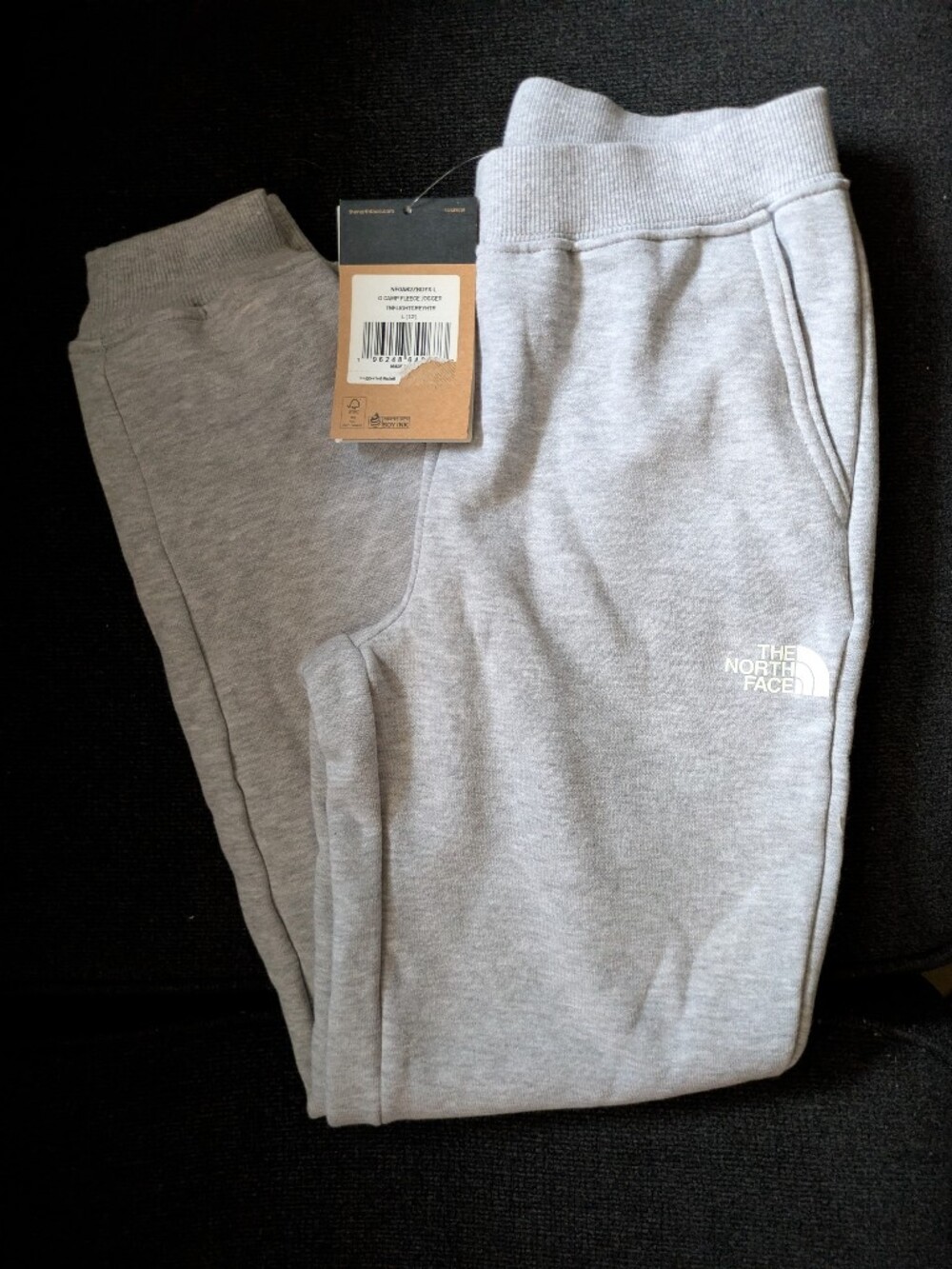 Girls gray North Face joggers Size L(12l